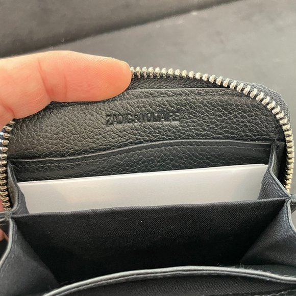 NWT ZADIG & VOLTAIRE SIGNATURE WING LOGO ALL AROUND ZIPPERED MINI WALLET - Picture 5 of 10